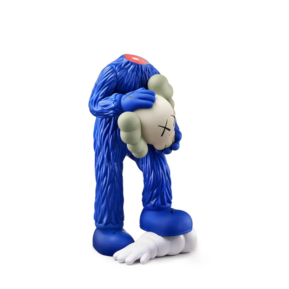 KAWS TAKE BLUE MEDICOM TOY カウズ テイク ブルー Take brown blue vinyl sculpture by Kaws - Dope! Gallery